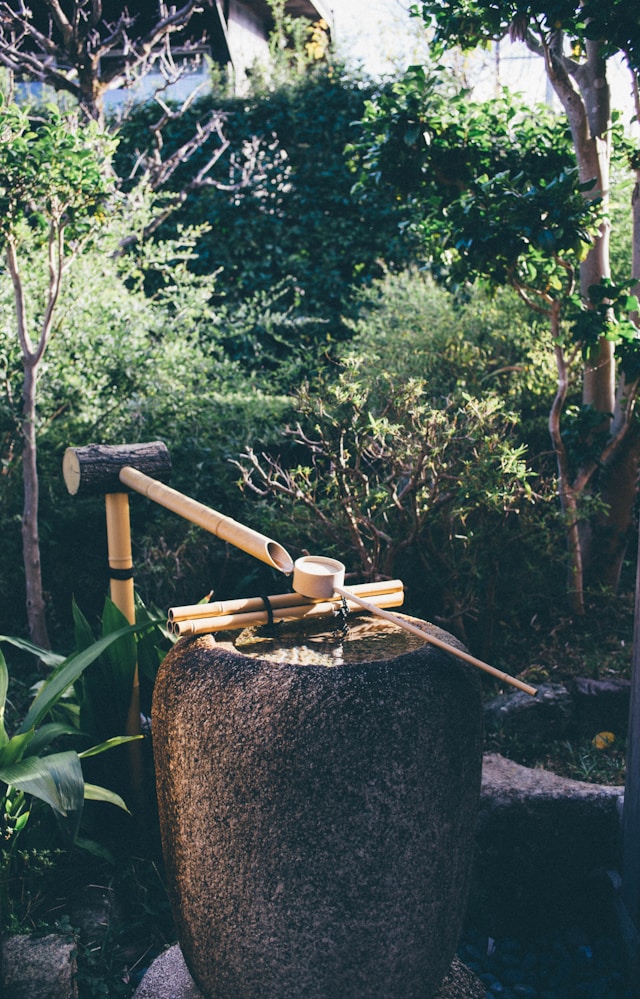 Séjour à Nara - Fontaine japonaise - Blog au gré des continents 